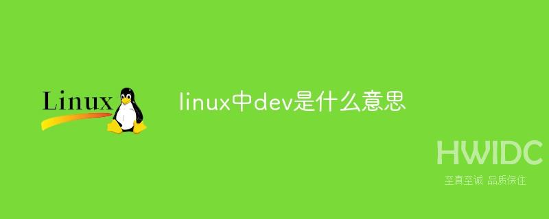 linux中dev是什么意思