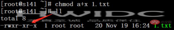 chmod a+x 1.txt 