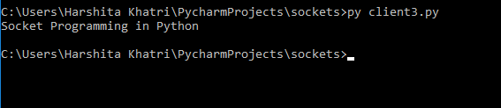cmd client-SocketProgramminginPython-Edureka