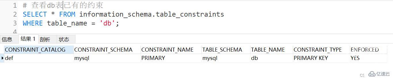 MySQL约束知识点实例分析