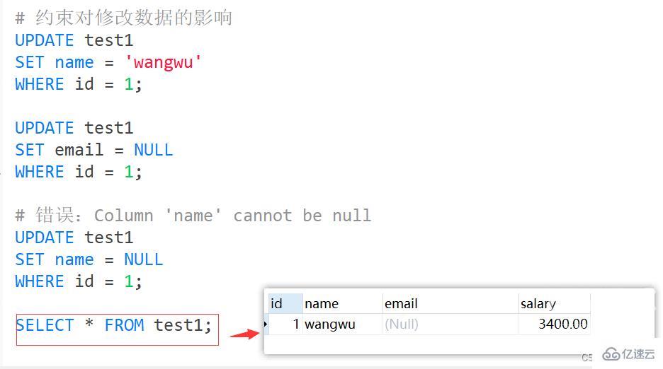 MySQL约束知识点实例分析