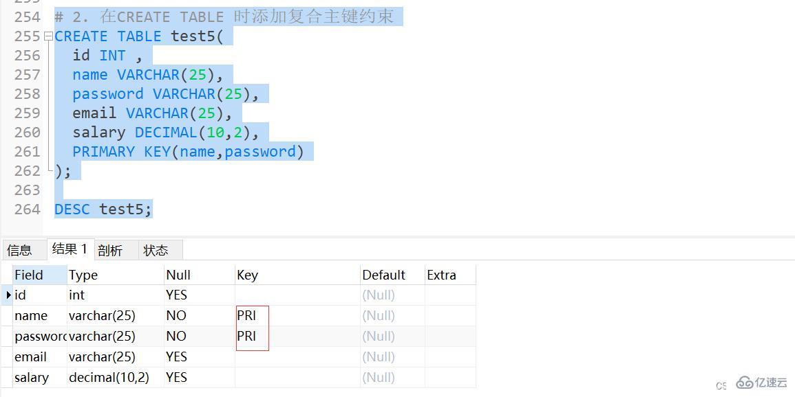 MySQL约束知识点实例分析