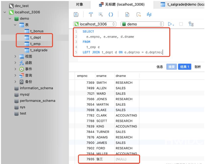 MySQL中数据表的外连接怎么使用