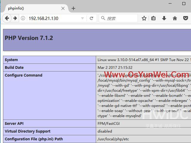 CentOS怎么编译安装Nginx1.10.3+MySQL5.7.16+PHP7.1.2