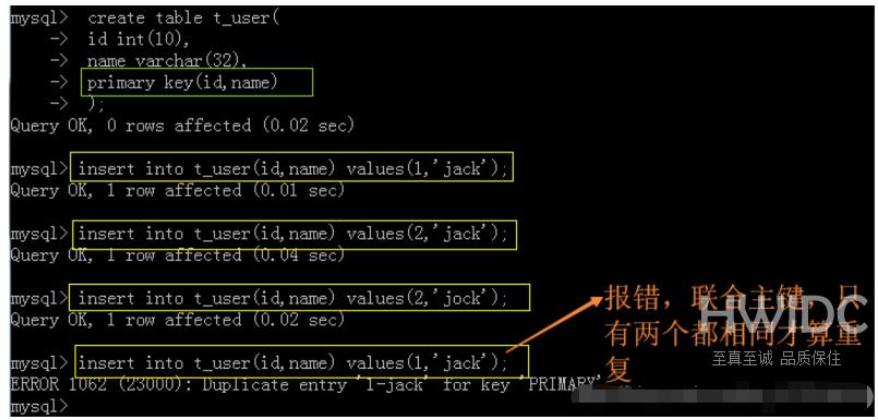 MySQL创建表时的条件有哪些