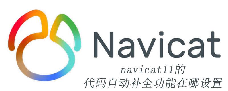 navicat11的代码自动补全功能在哪设置