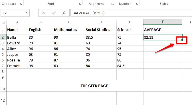 如何在 Microsoft Excel 中计算一组单元格的平均值