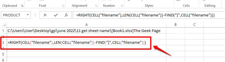 如何在 Excel 中获取当前工作表的名称