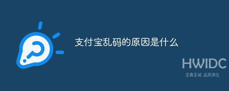 支付宝乱码的原因是什么