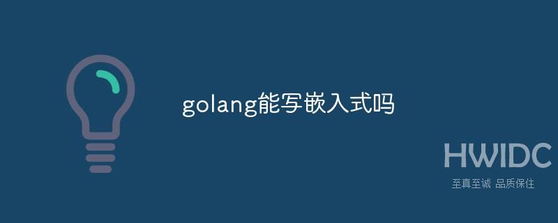 golang能写嵌入式吗