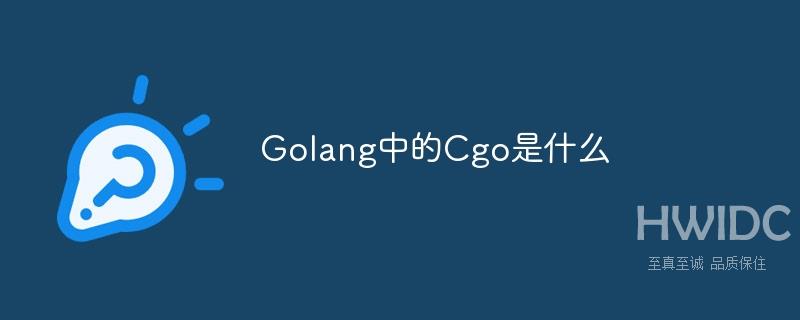 Golang中的Cgo是什么