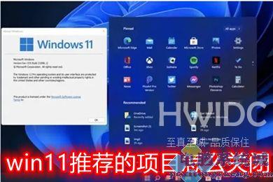 win11推荐的项目怎么关闭