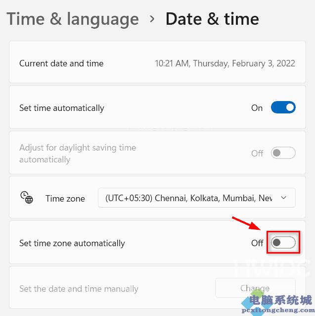 Win11如何自动启用或禁用设置时区